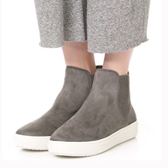 Steven By Steve Madden Slip On High Top Grey Suede Sneaker Size 6M - Picture 16 of 16